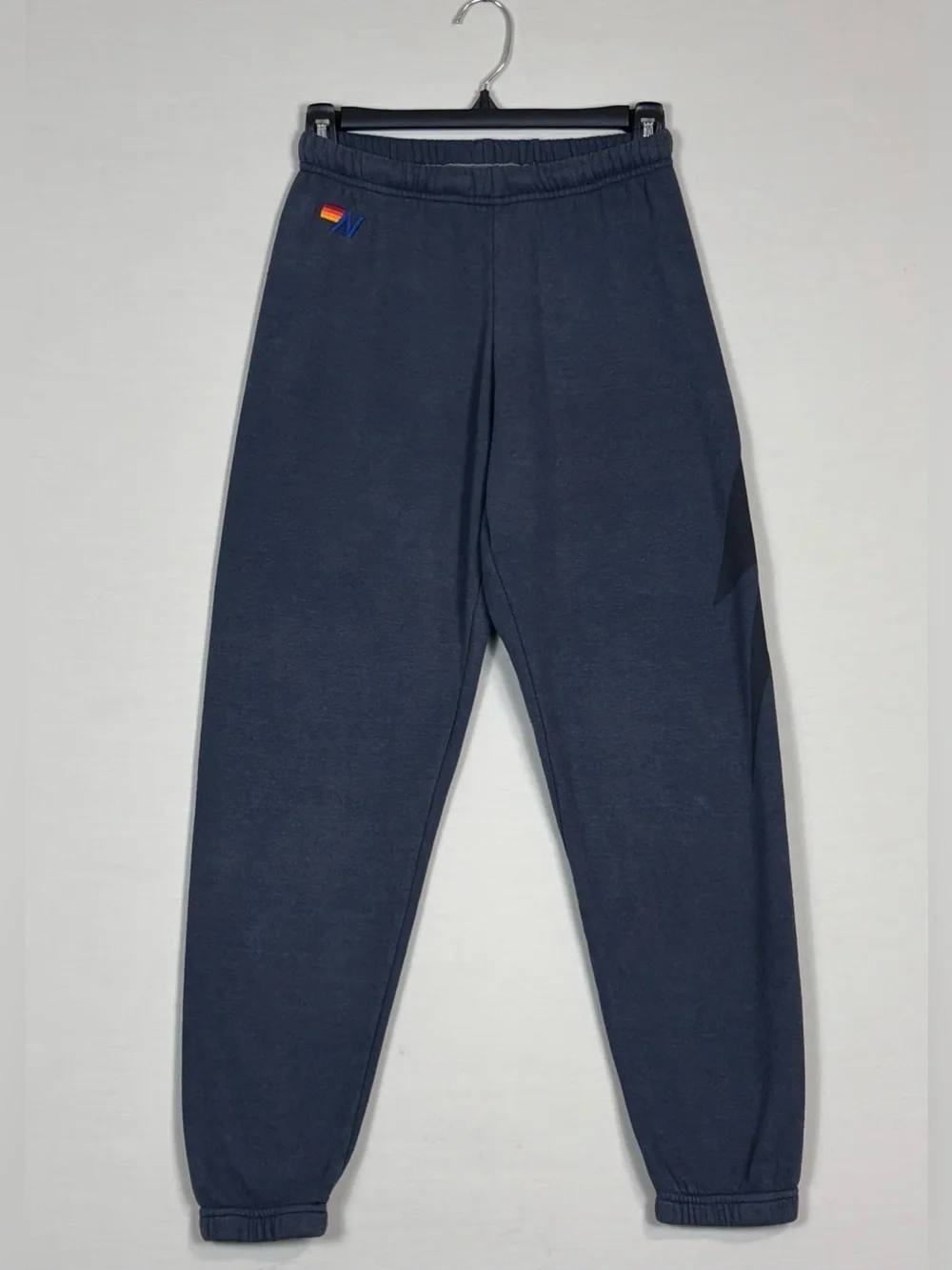 Aviator Nation Bolt Sweatpants Blue Joggers USA Made Cozy Lounge Small